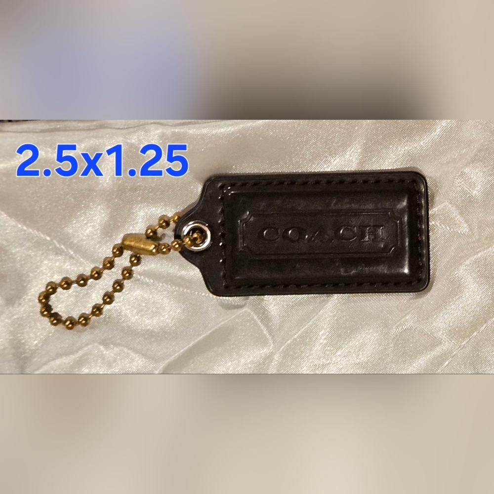 Coach Dark Brown Leather Hangtag